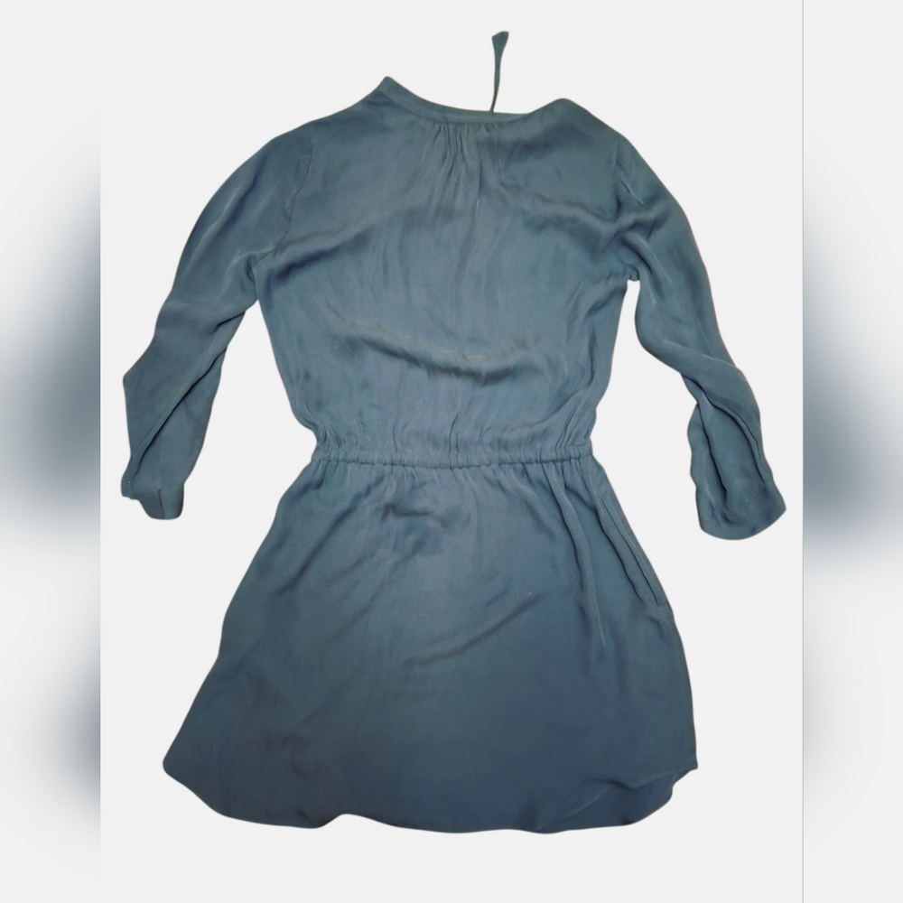 Aritza Babaton Bennett 100% Silk Mini Dress Teal GUC Size XS - Picture 3 of 11